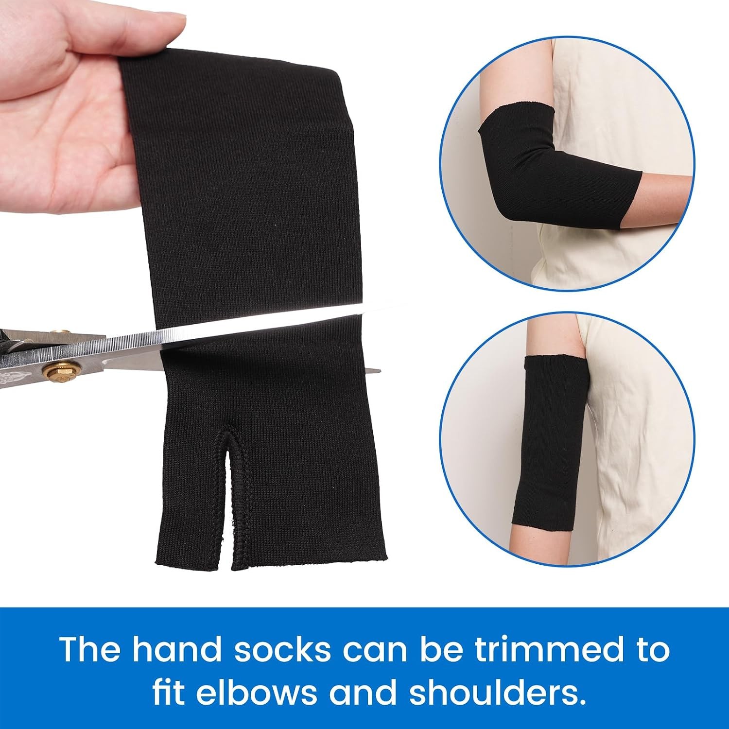 Velpeau Hand Socks for Splint (Pack of 10), Elastic Cotton Stockinette Tubing fo