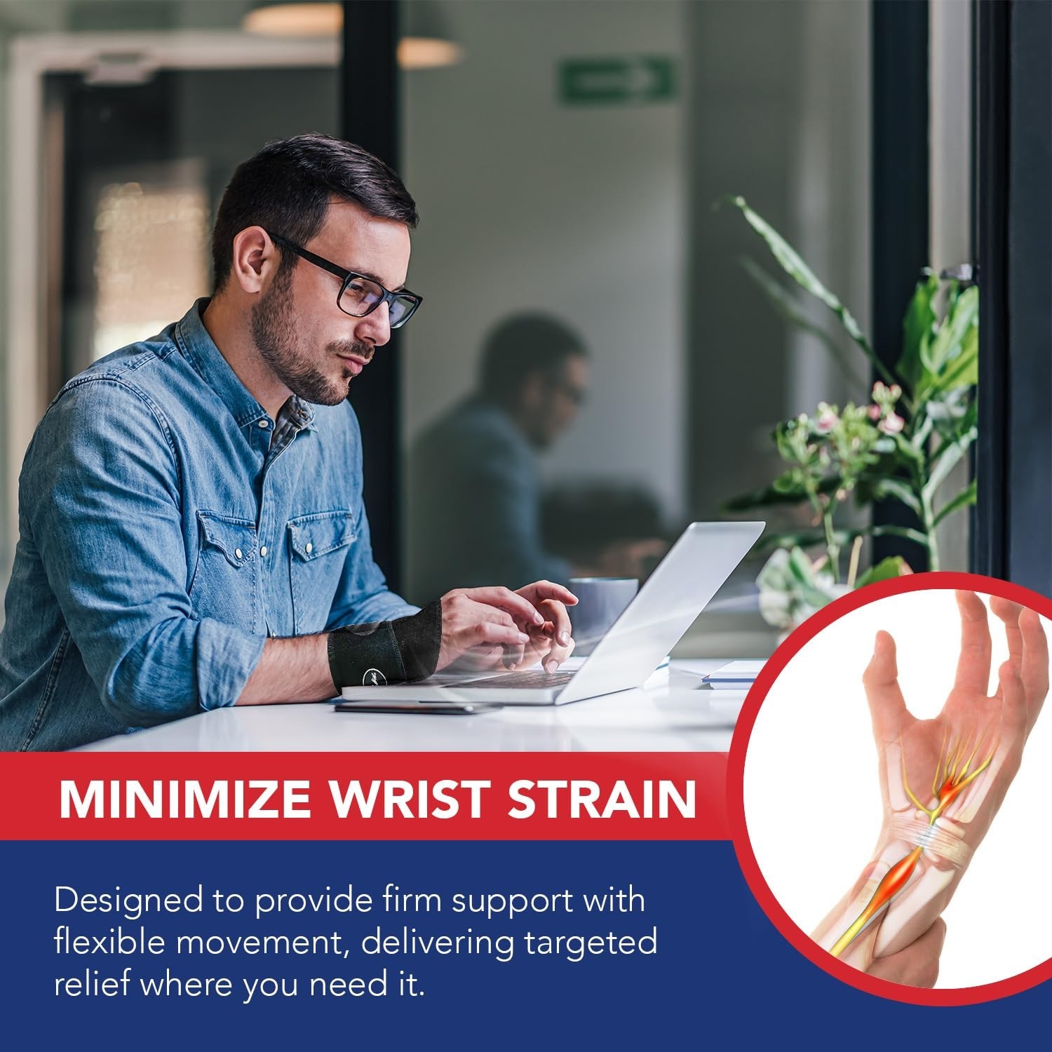Doctor-Designed Adjustable Wrist Brace – Ideal for Carpal Tunnel & Injuries