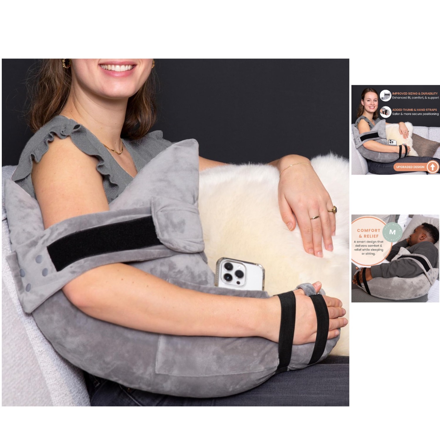 Post Shoulder Surgery Pillow with Adjustable Strap for Optimal Recovery Comfort