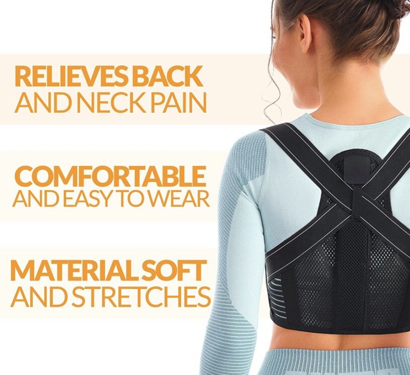 Selbrite Back Brace Posture Corrector Sz M Open Box