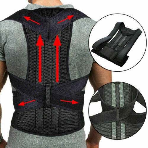 Back Brace Posture Corrector for Women Men Back Pain Relief Lumbar Back Support+