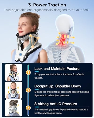 Hybodies Cervical Neck Traction Device Neck Stretcher for Cervical Pain Relief