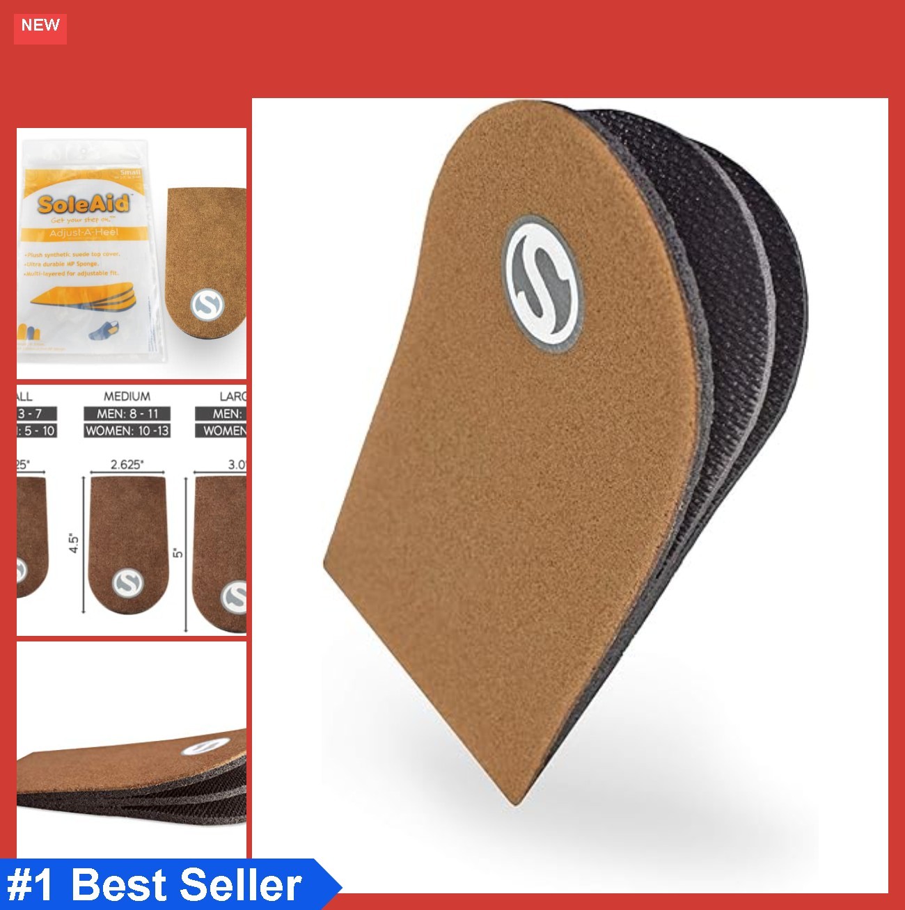 Height Adjustable Heel Lift for Leg Length Discrepancy Correction