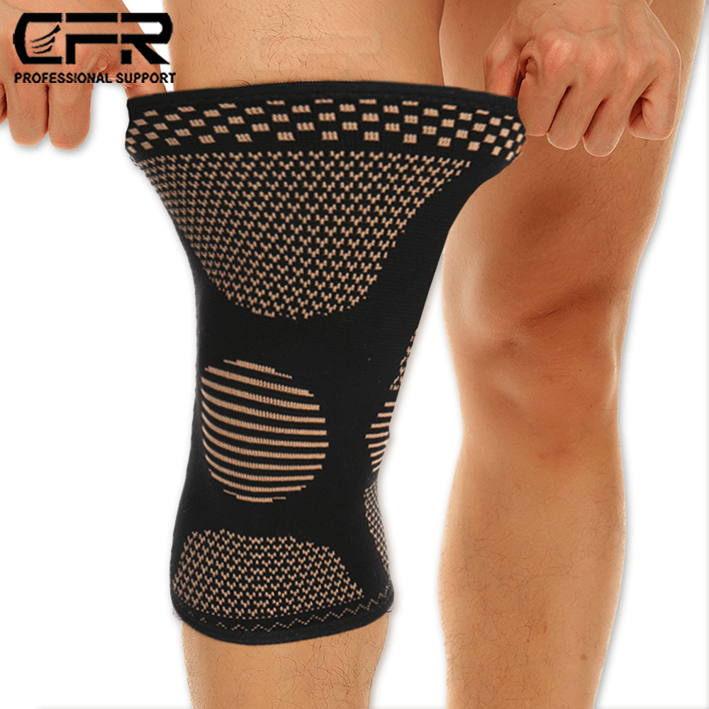 Copper Knee Support Compression Sleeve Brace Sport Patella Joint Pain Arthritis