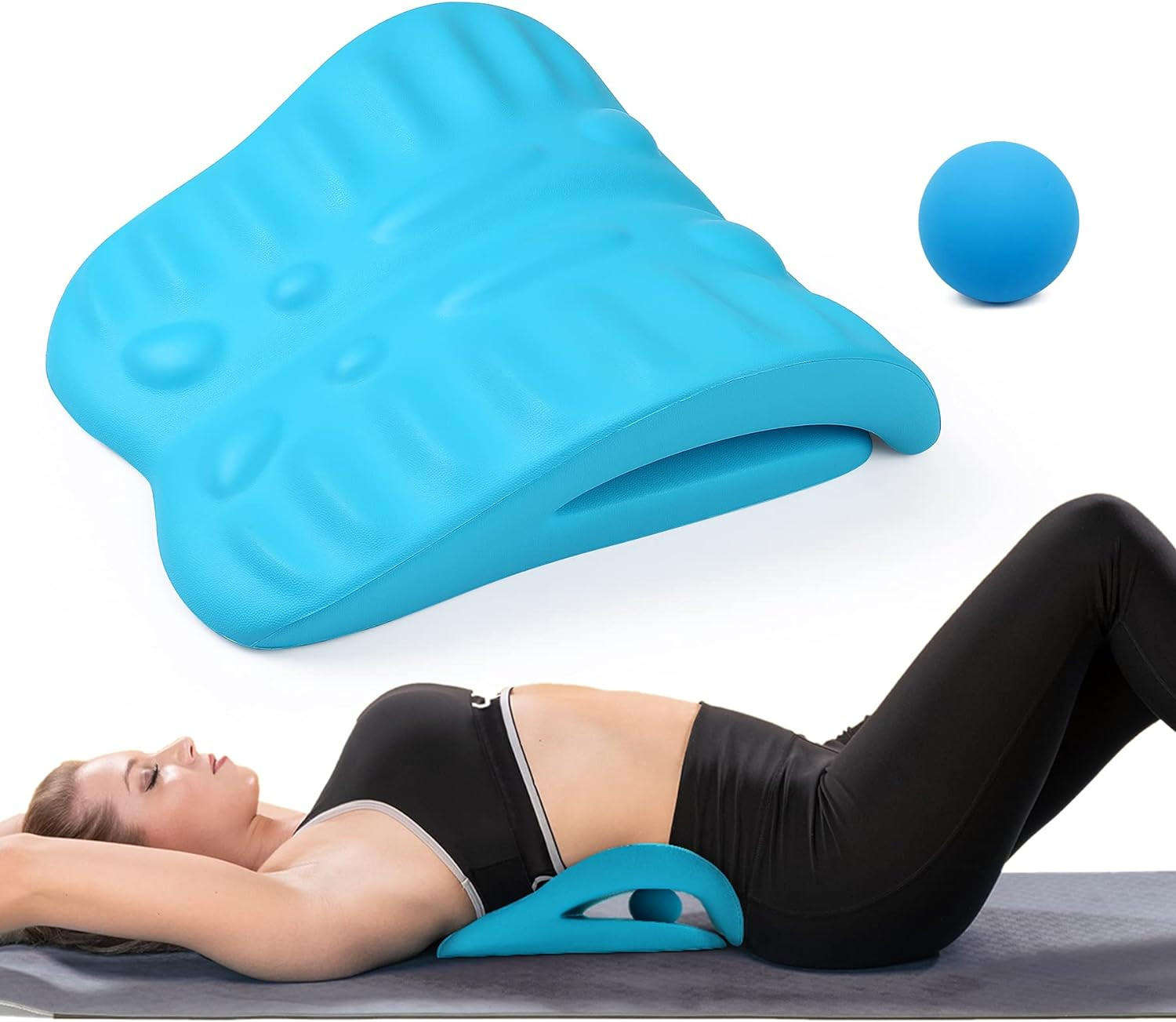 Back Stretcher for Back Pain Relief, Back Stretching Cushion, Chronic Lumbar Sup