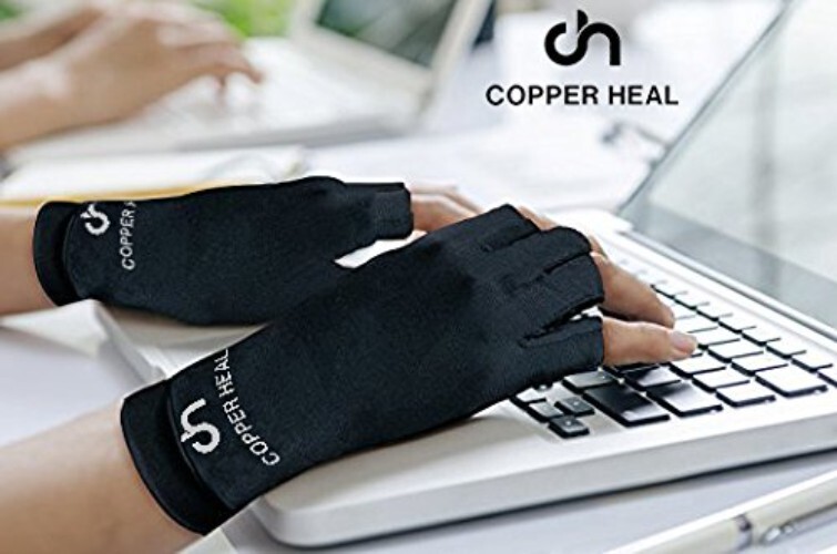 COOPER HEAL Copper Compression Gloves – Pain Relief for Arthritis & Tendonitis