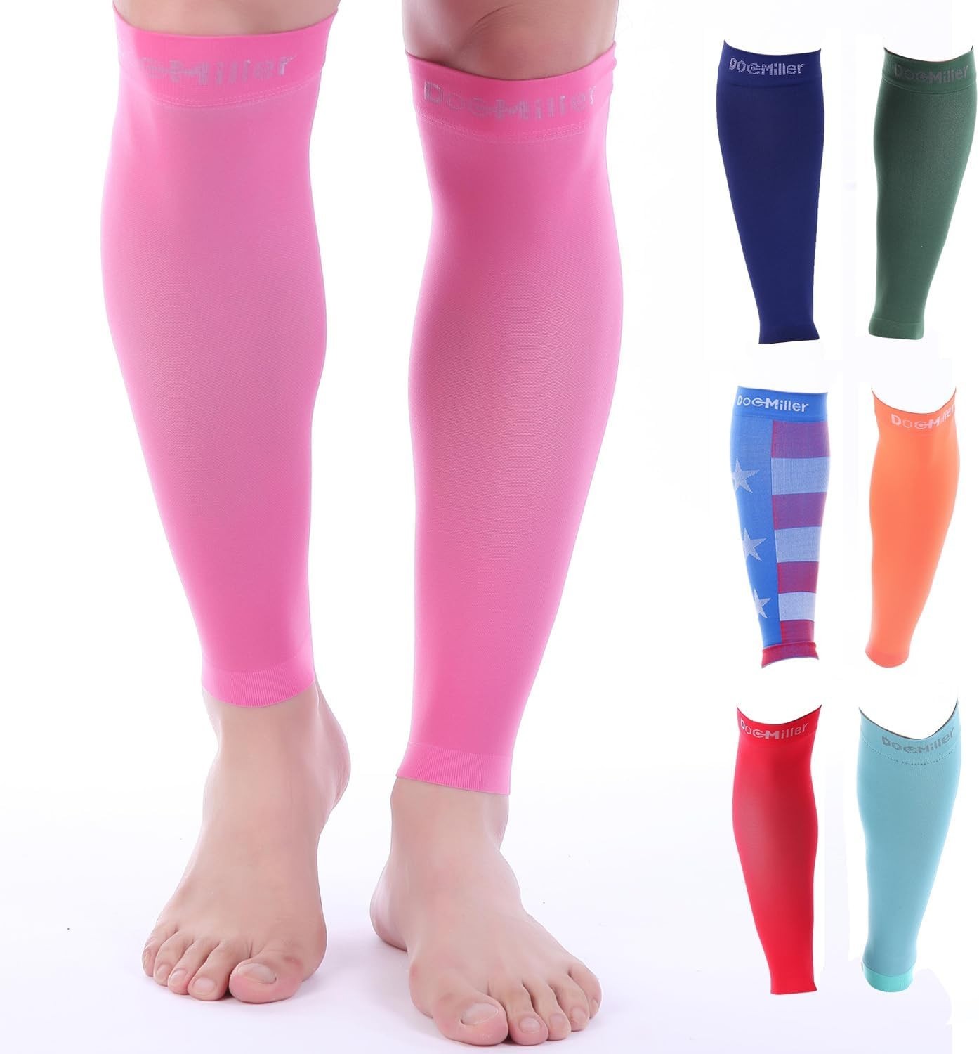 Active Lifestyle Compression Calf Sleeves – Support for All-Day Wear in Pink