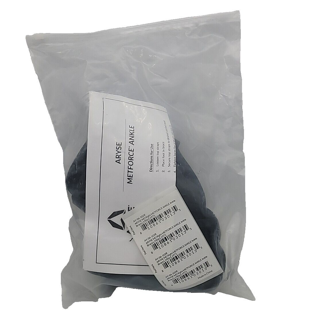 Aryse Metforce Ankle Brace Medium Right NEW #AY-06-102R
