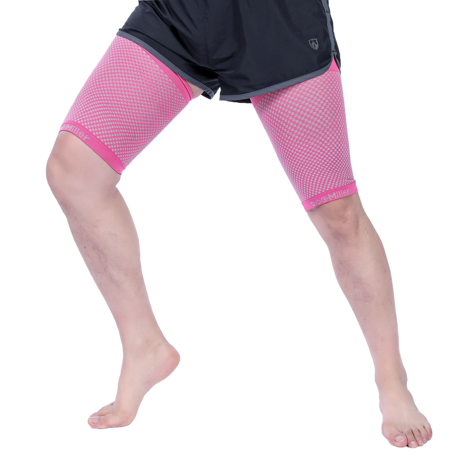 Doc Miller Thigh Compression Sleeve 1 Pair Hamstring Quad Groin Support PINK