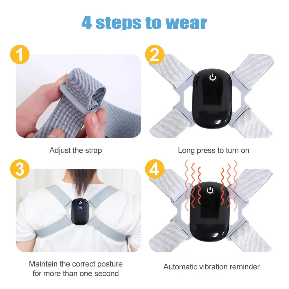 smart posture corrector – vibration sensor hunchback trainer (unisex)
