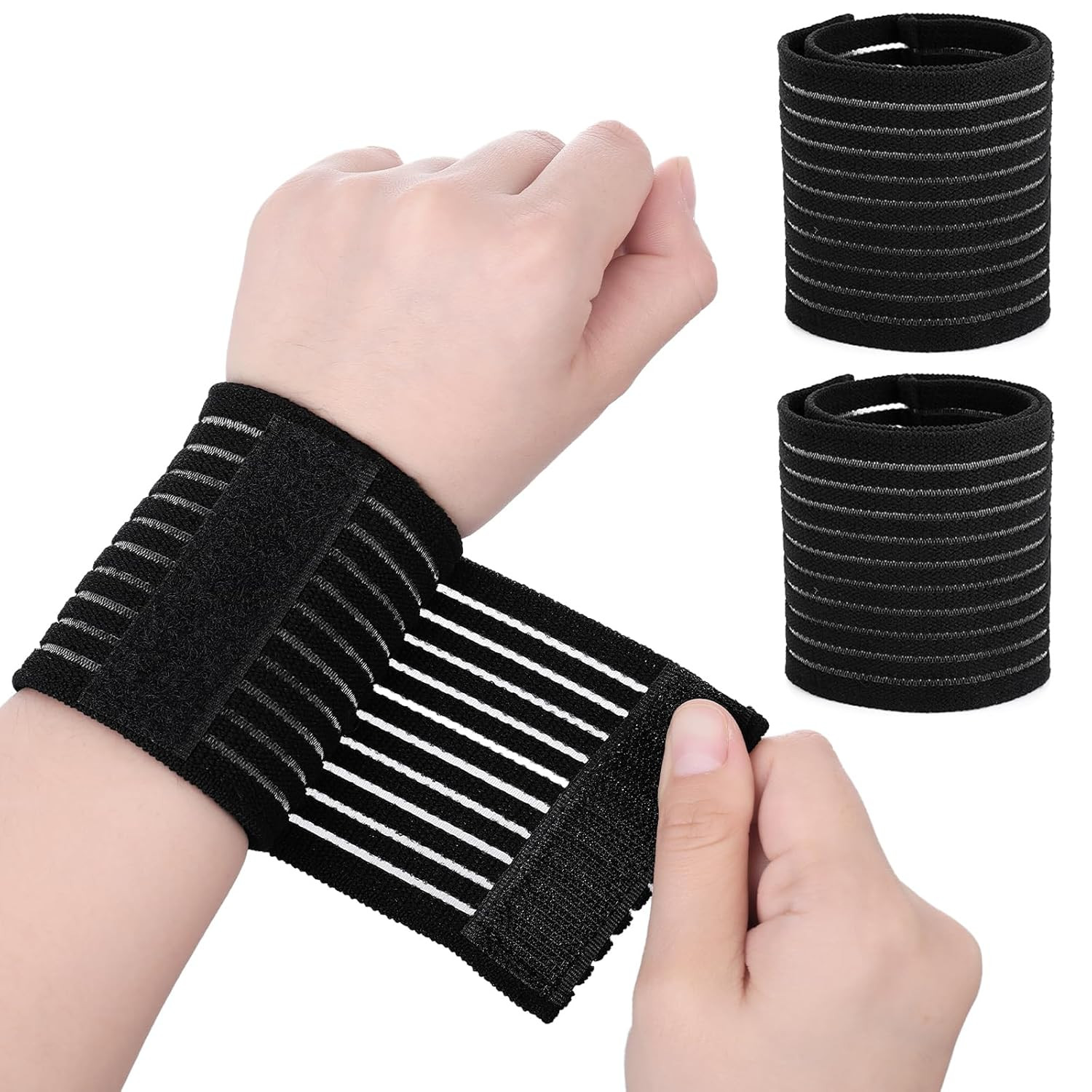 2 PCS Elastic Wrist Support Band Wrap Breathable Wrist Brace Adjustable Wrist…