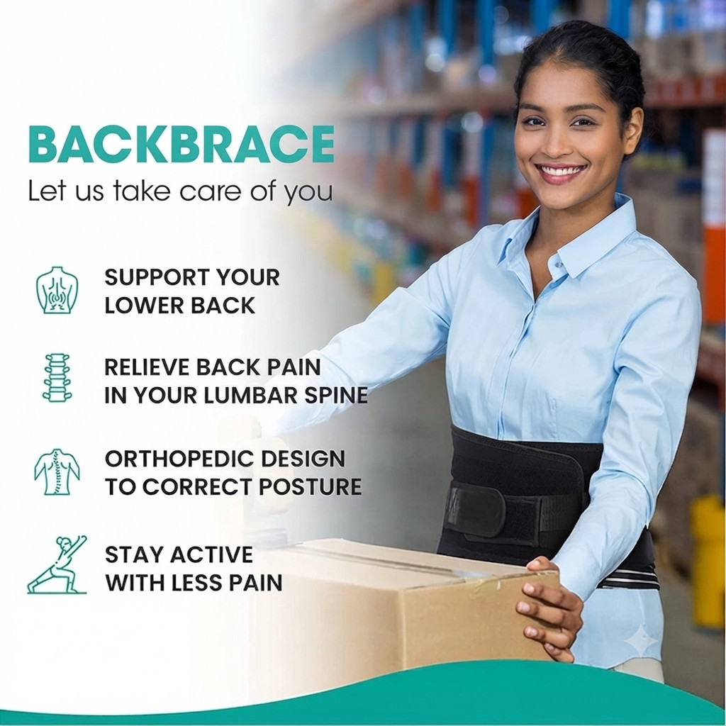 Adjustable Lumbar Support Back Brace Waist Belt for Back Pain Relief Men Women