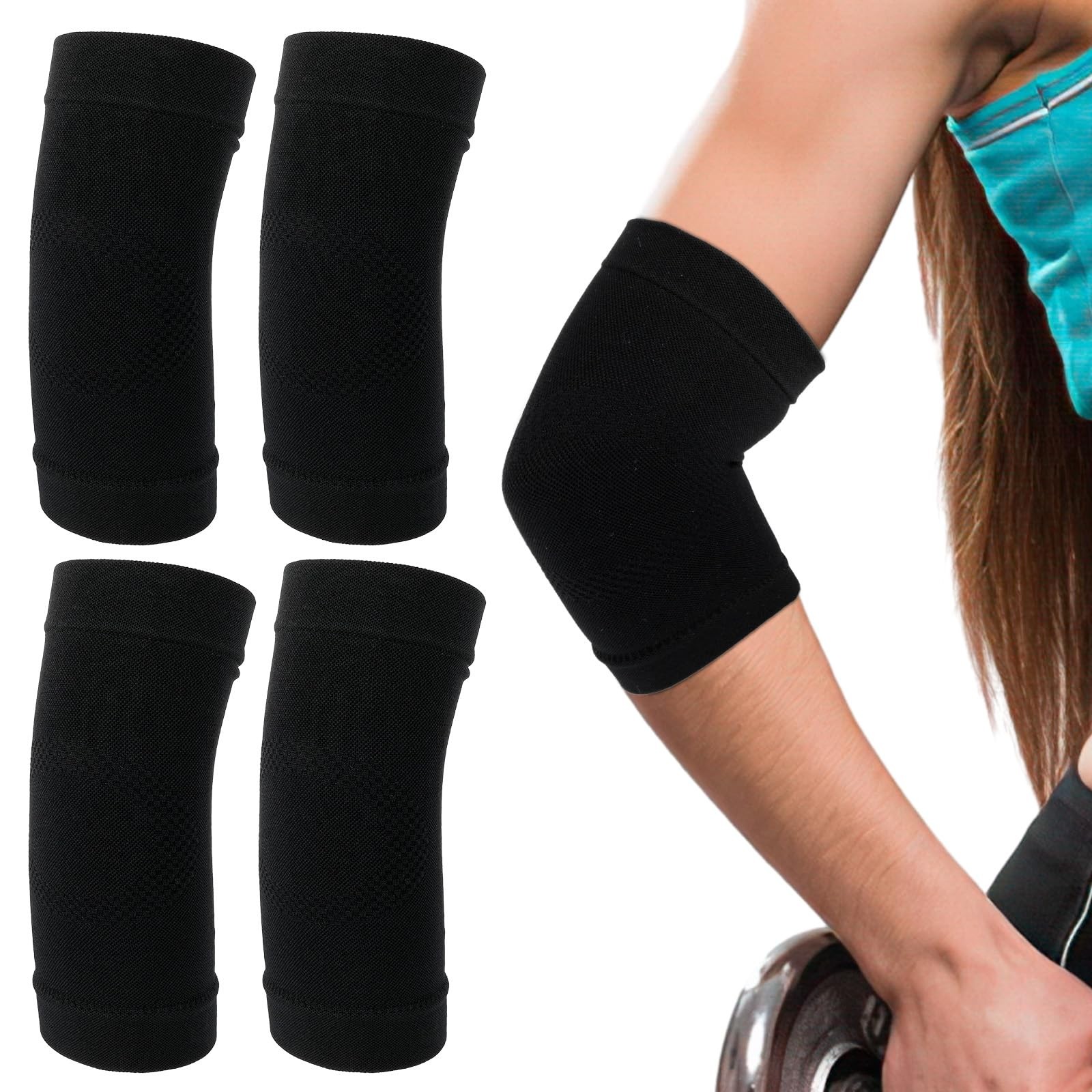 Ptwola Elbow Compression Sleeve Nylon Comfort Tennis Support Brace…