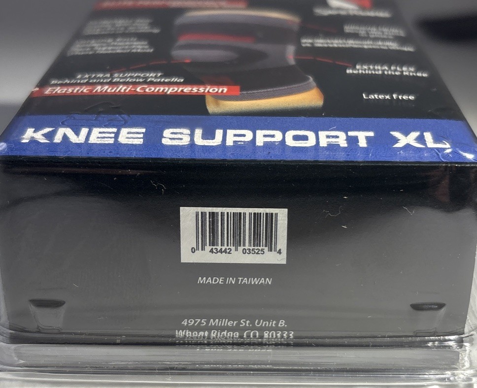 Safetgard All Sports(Football/Baseball)Compress Knee Support X-Large 19.5-21”NEW