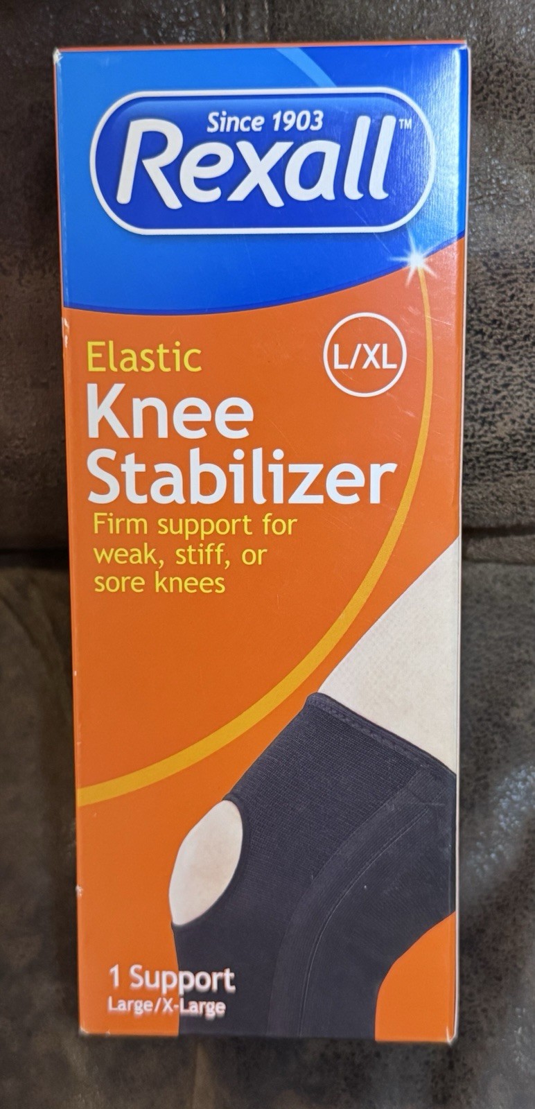 Rexall Elastic Knee Stabilizer Firm 1 Support Brace L/XL New