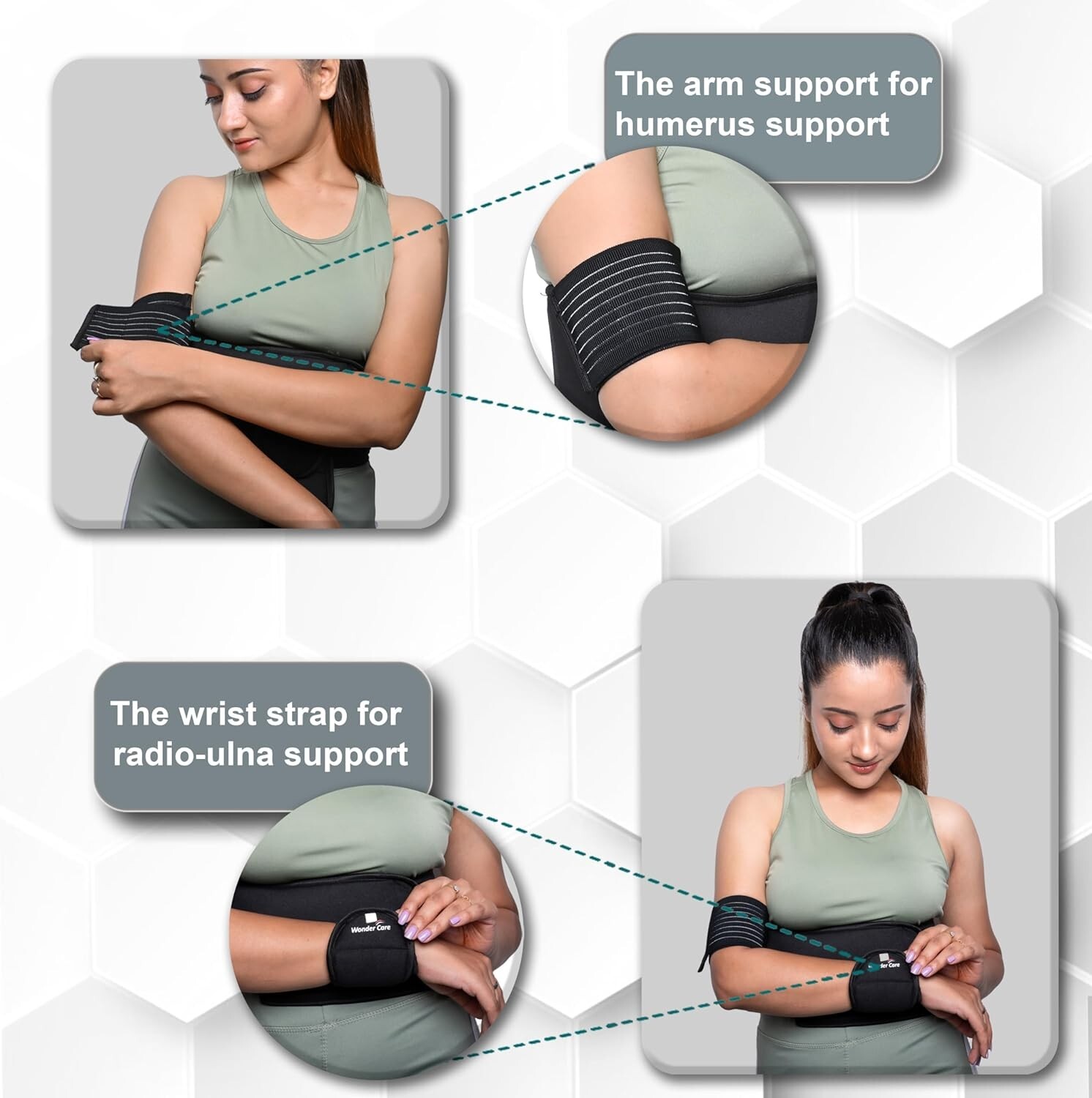 Left Right Shoulder Immobilizer Arm Sling Elastic Brace for Clavicle Collar B…