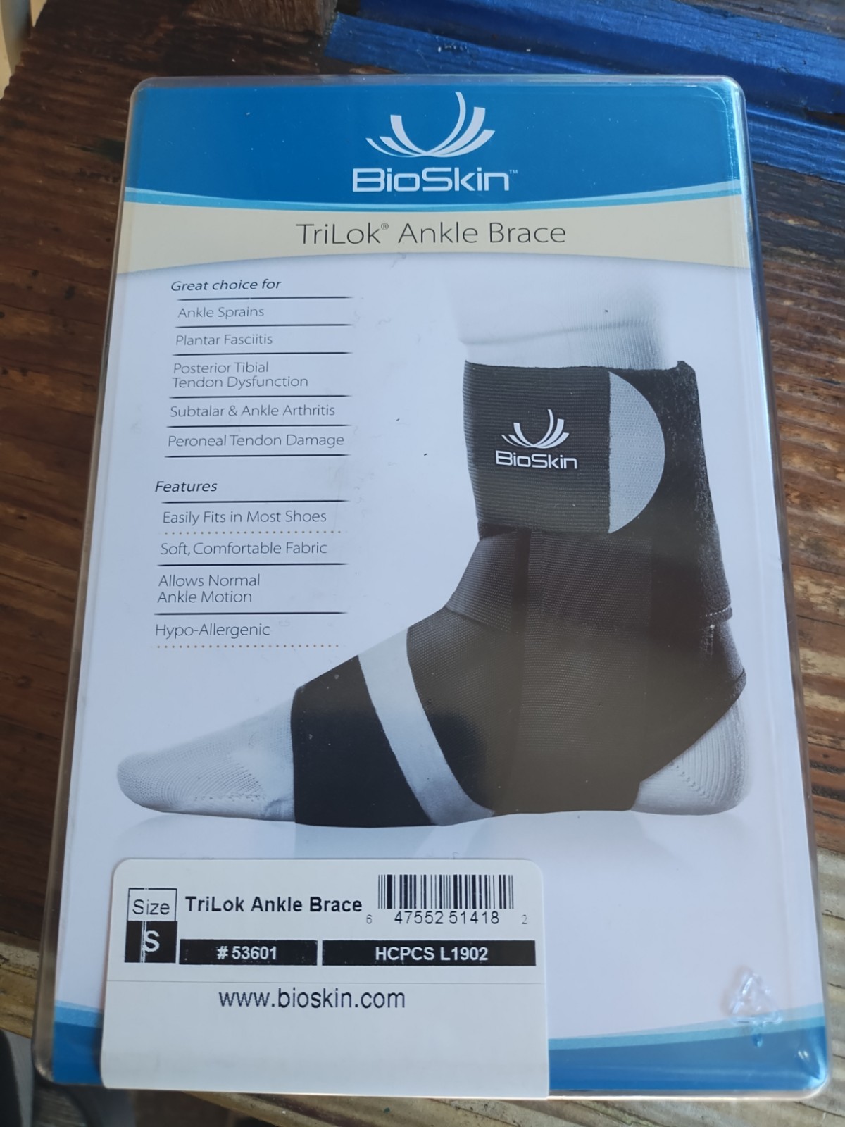 Bio Skin TriLok Foot and Ankle Control System Size S Small
