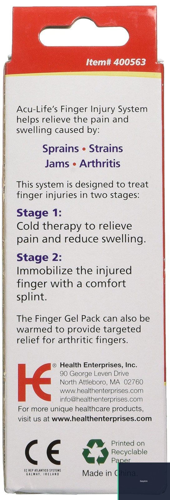 Finger Splint Kit Aluminum Frame Foam Padding Cold Pack 4 Piece