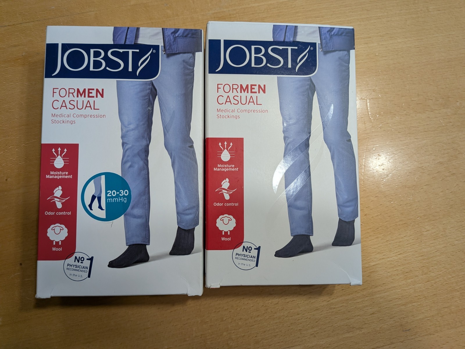 Lot of 2 Jobst For Men Knee High 20-30 mmHg Compression Socks Black Small