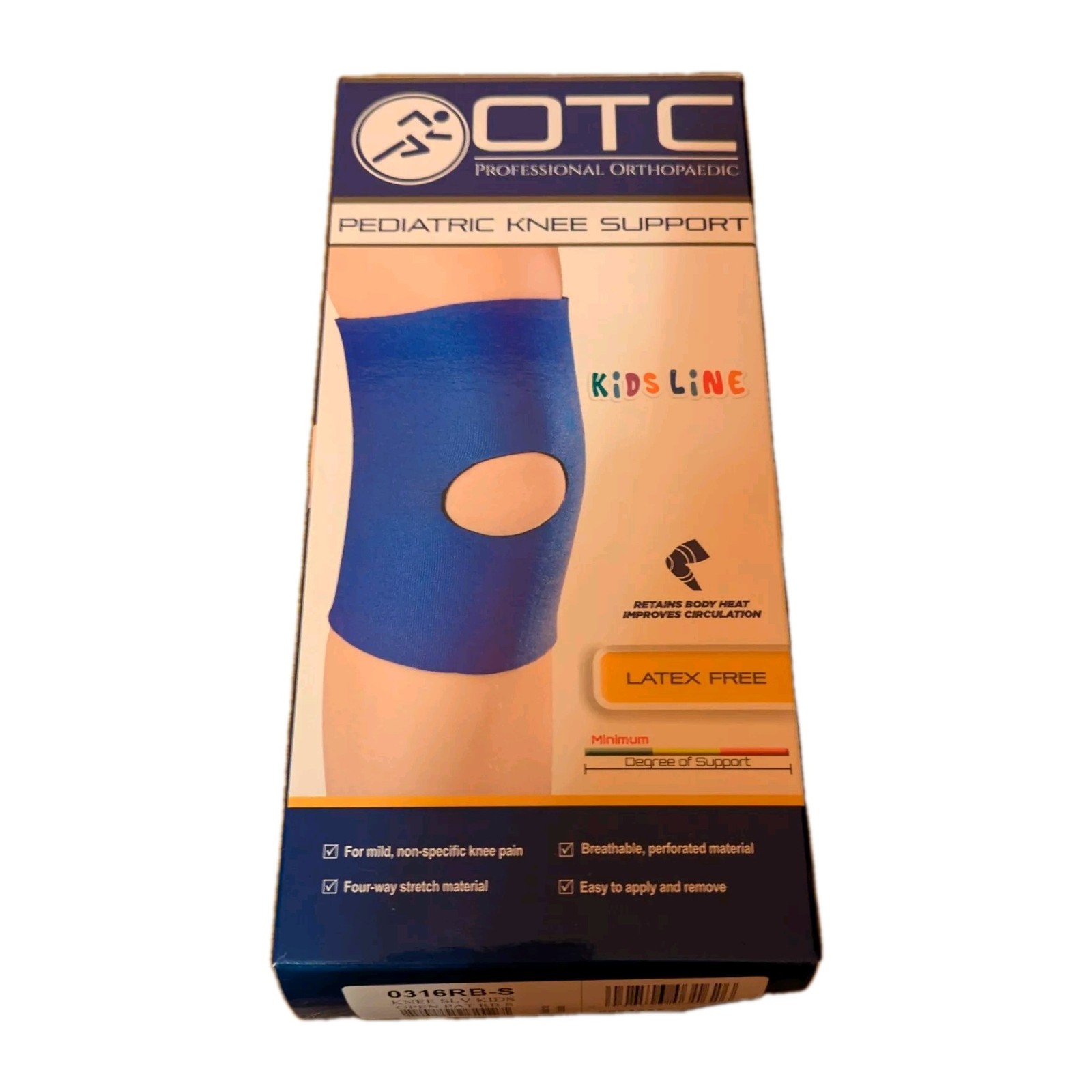 OTC Pediatric Knee Support Sleeve Brace Small 6-8″