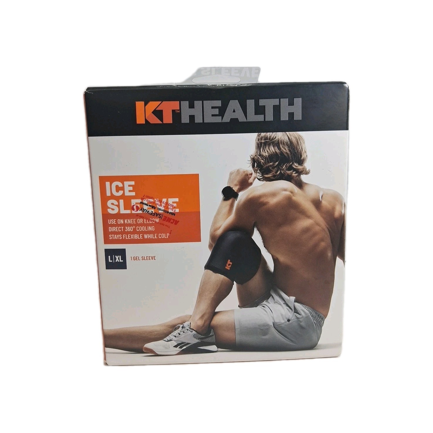 KT Health Ice Sleeve Cold Therapy & Flexible Compression Sleeve L/XL New