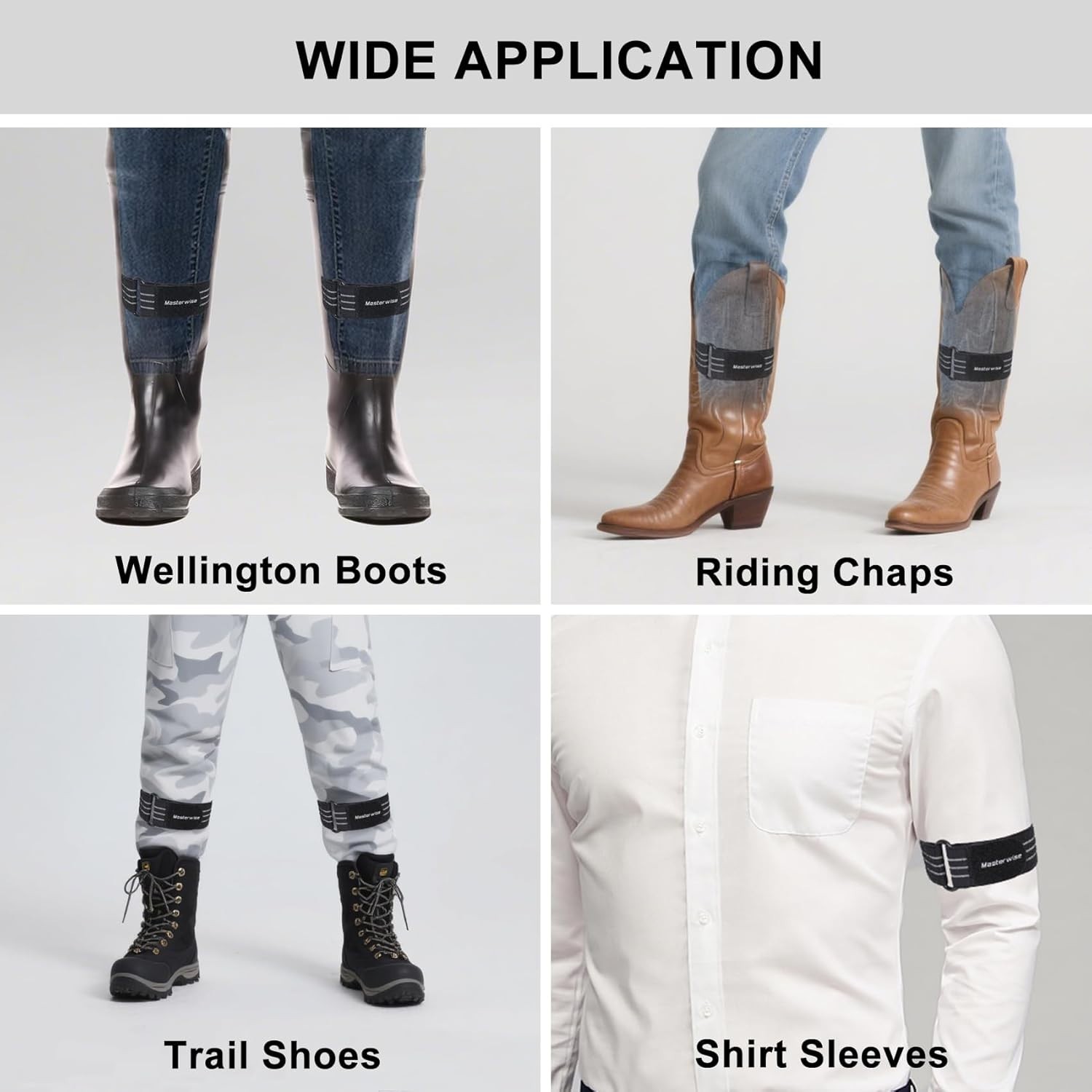 Adjustable Elastic Ankle Straps, Boot Straps for Cowboy Boots, Pant Leg Straps f