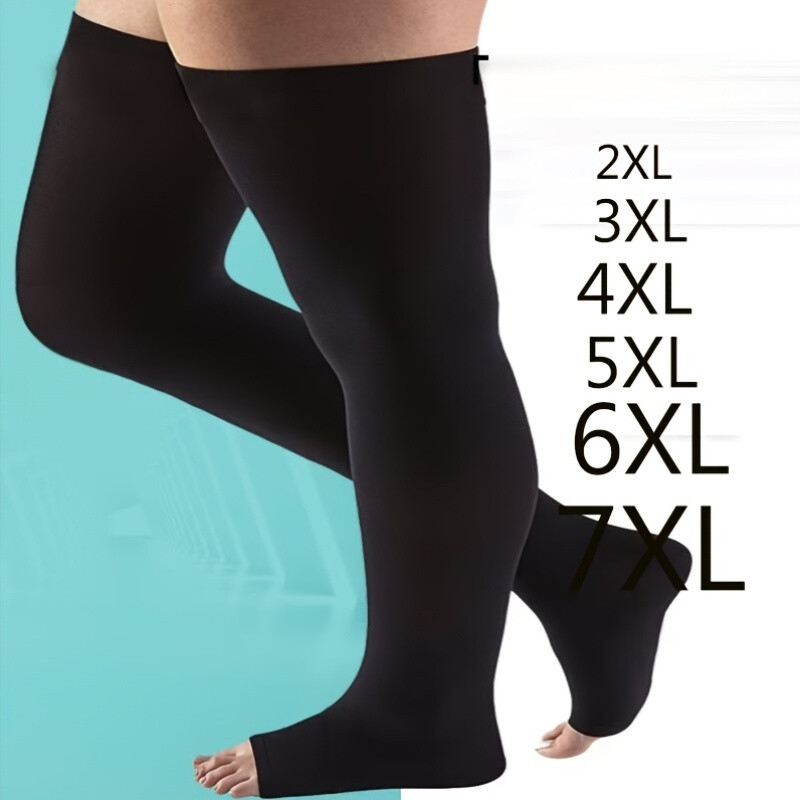3 Pair Extra Large Size Thigh High Compression Sock Over-the-Knee Pressure Socks