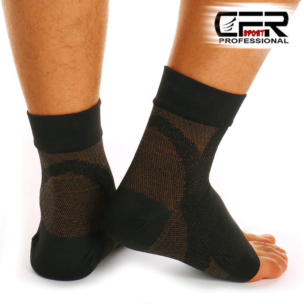 Copper Compression Socks Plantar Fasciitis Arch Ankle Foot Pain Sleeve Support