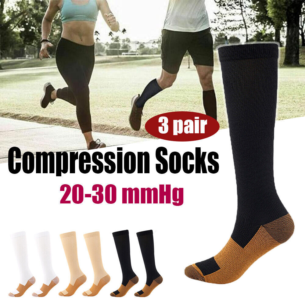Black Pressure Socks High Elasticity Long Stockings Men Woman Socks Relief Pain