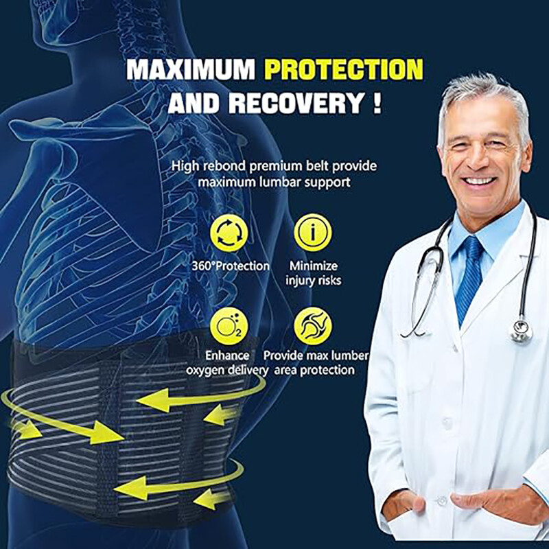 Orthopedic Lumbar Lower Back Support Belt Brace Sciatica Pain Relief Mens Women