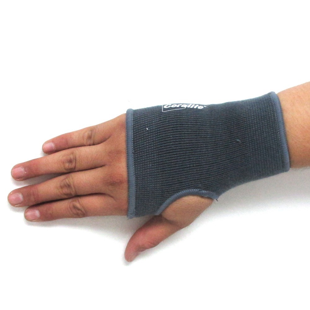 Elastic Wrist Hand Support Brace Compression Strap Unisex Left or Right Grey