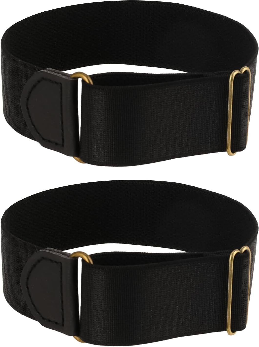 Salbsever Elastic Black Arm Band Sleeve Garters Stretchy Adjustable Anti-Slip Sh