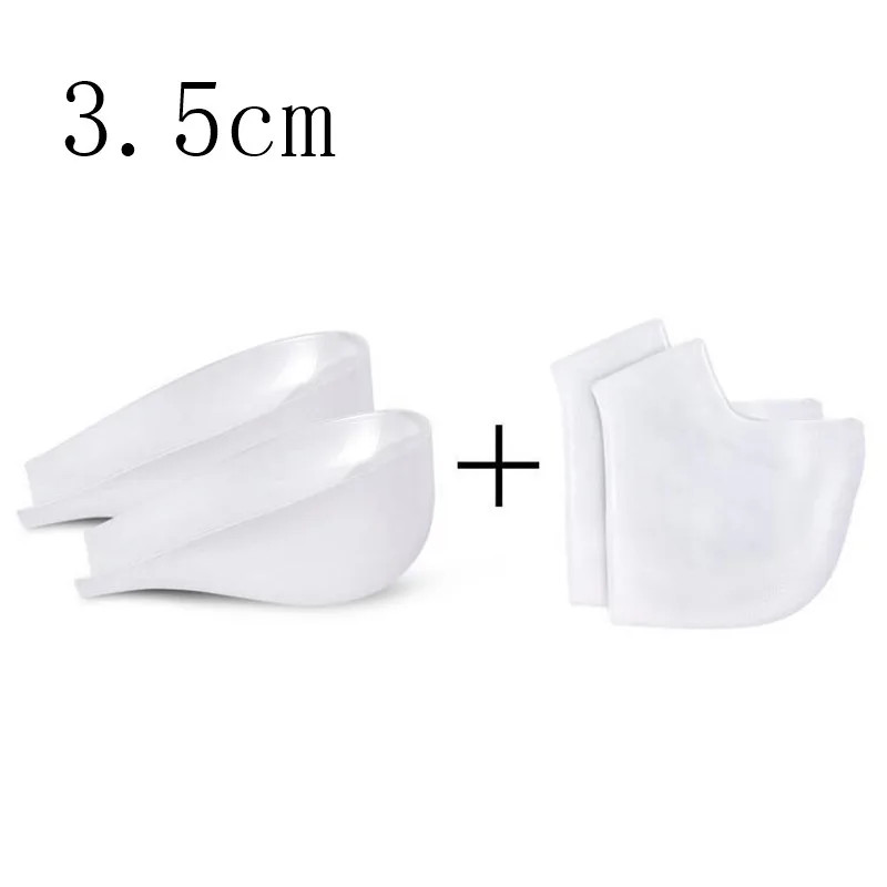 2 Pcs New Silicone Invisible Inner Height Insoles Lifting Increase Socks Outdoor