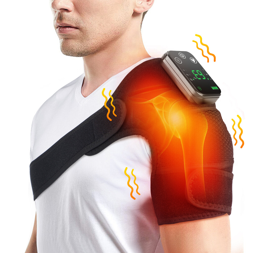 Electric Knee Massager with Heat Vibration, Heating Pad for Knee Shoulder Elbow