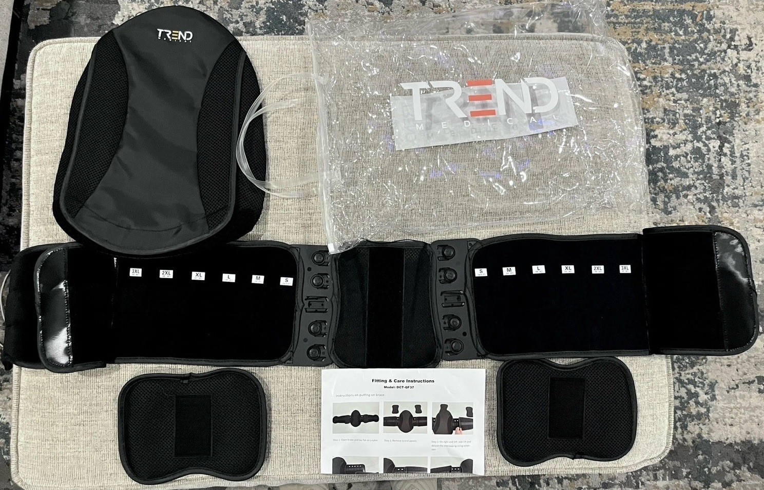 Trend Medical Quick Form LSO Back Brace DCT-QF37 Universal Fit Spinal Support