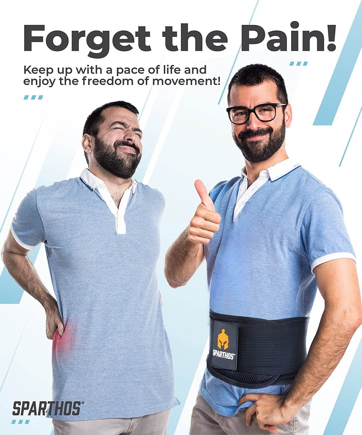Sparthos Back Support Belt Immediate Relief from Back Pain, Sciatica