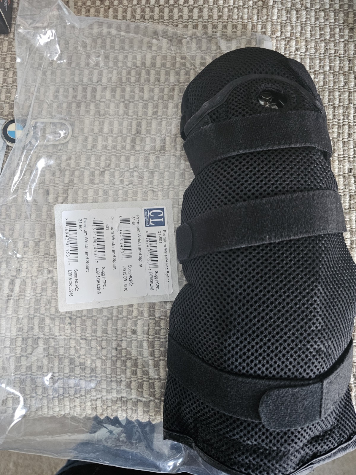 Comfortland Premium Wrist Hand Splint 31-501 Universal Right Left L3915 or L3916