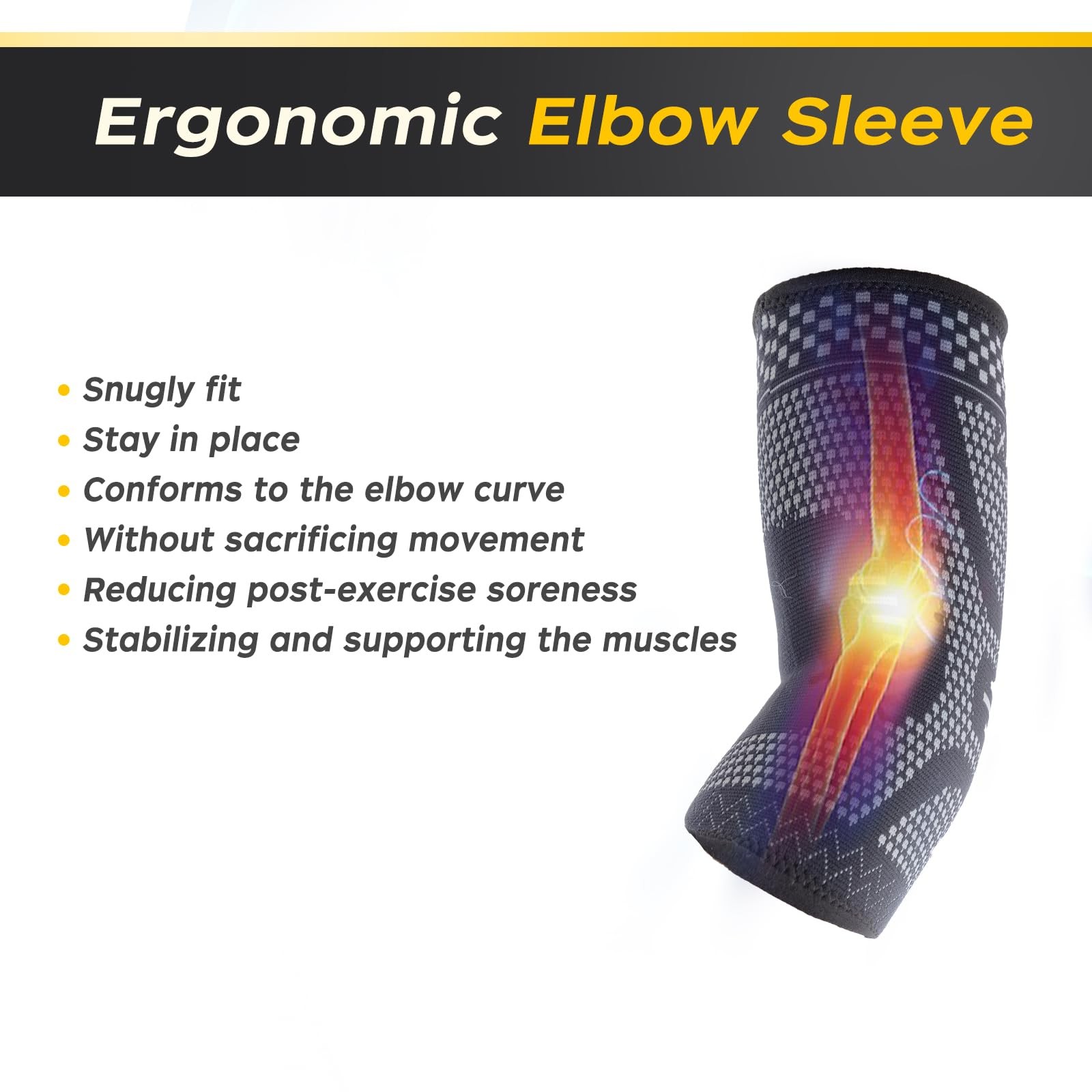 INDEEMAX Copper Elbow Compression Sleeve 1 Pair, Tennis Medium, Grey-Black