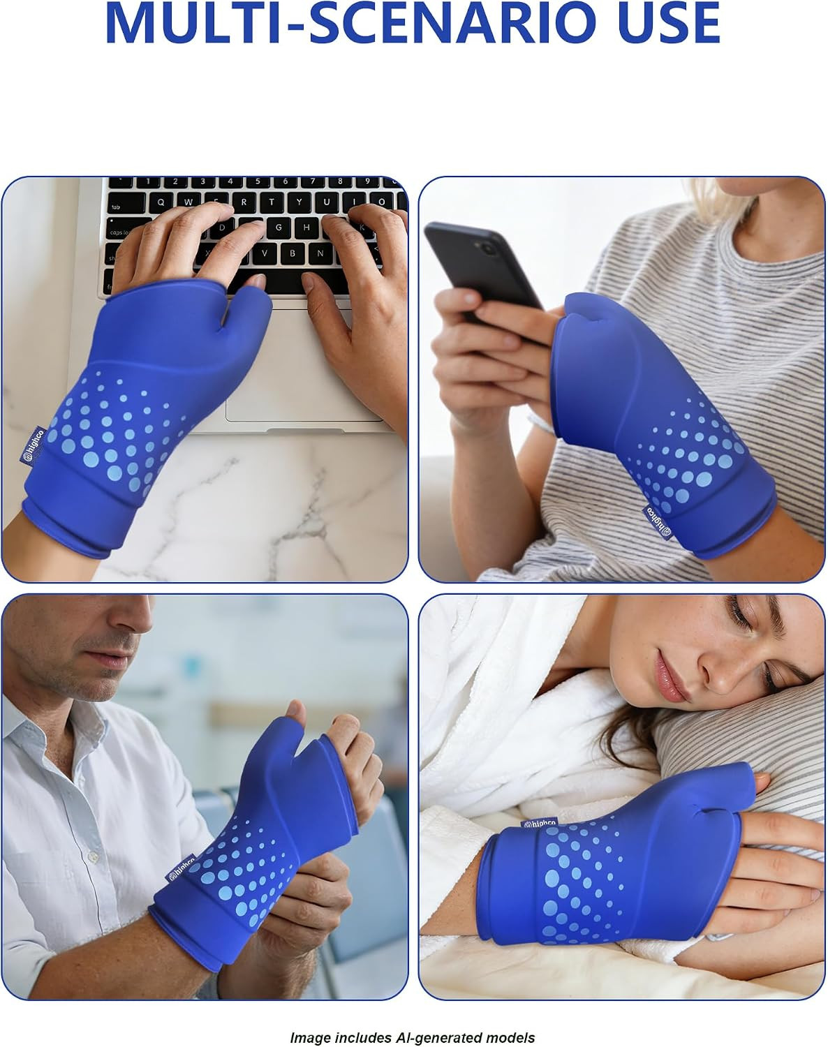 Wrist &Thumb Ice Pack Wrap -Cold&Hot Therapy Thickened Ice Gel- Hand Ice Pack