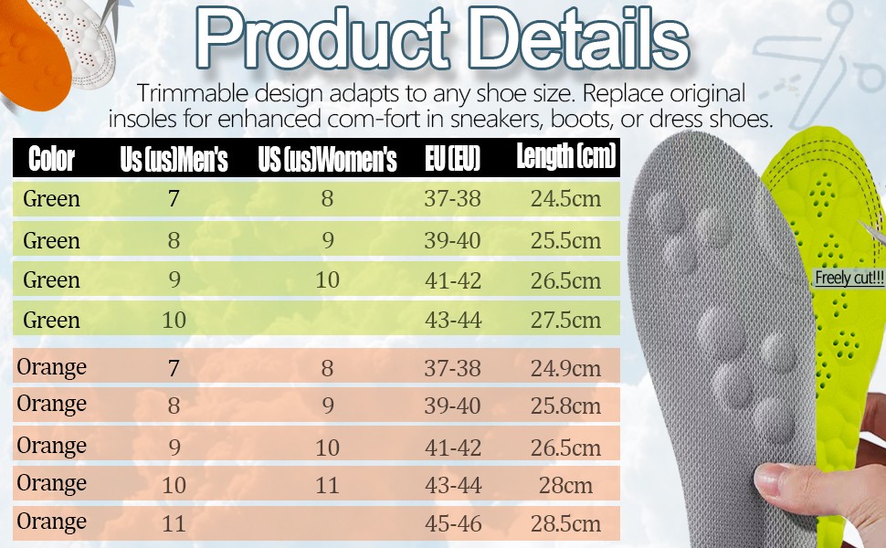2026 New Steppers Insoles for Men & Women,4D Cloud Massage Memory Foam Insoles