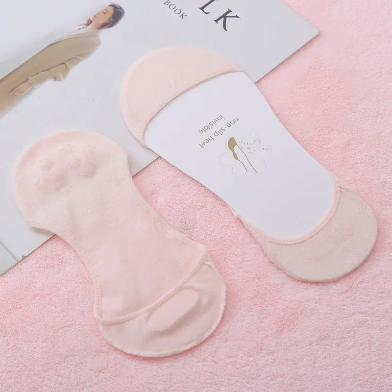 Invisible Boat Socks Women Girls Summer Thin Breathable Cotton Sock Solid Color