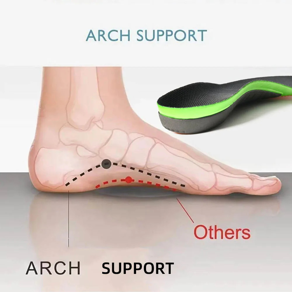 Arch Support Insoles Sports Shock Absorption Elastic Wear Resistant Orthopedic F