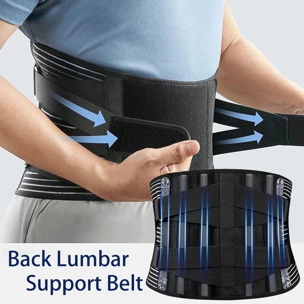 Adjustable Lower Back Brace Lumbar Support Waist Belt For Men Women Pain Relief