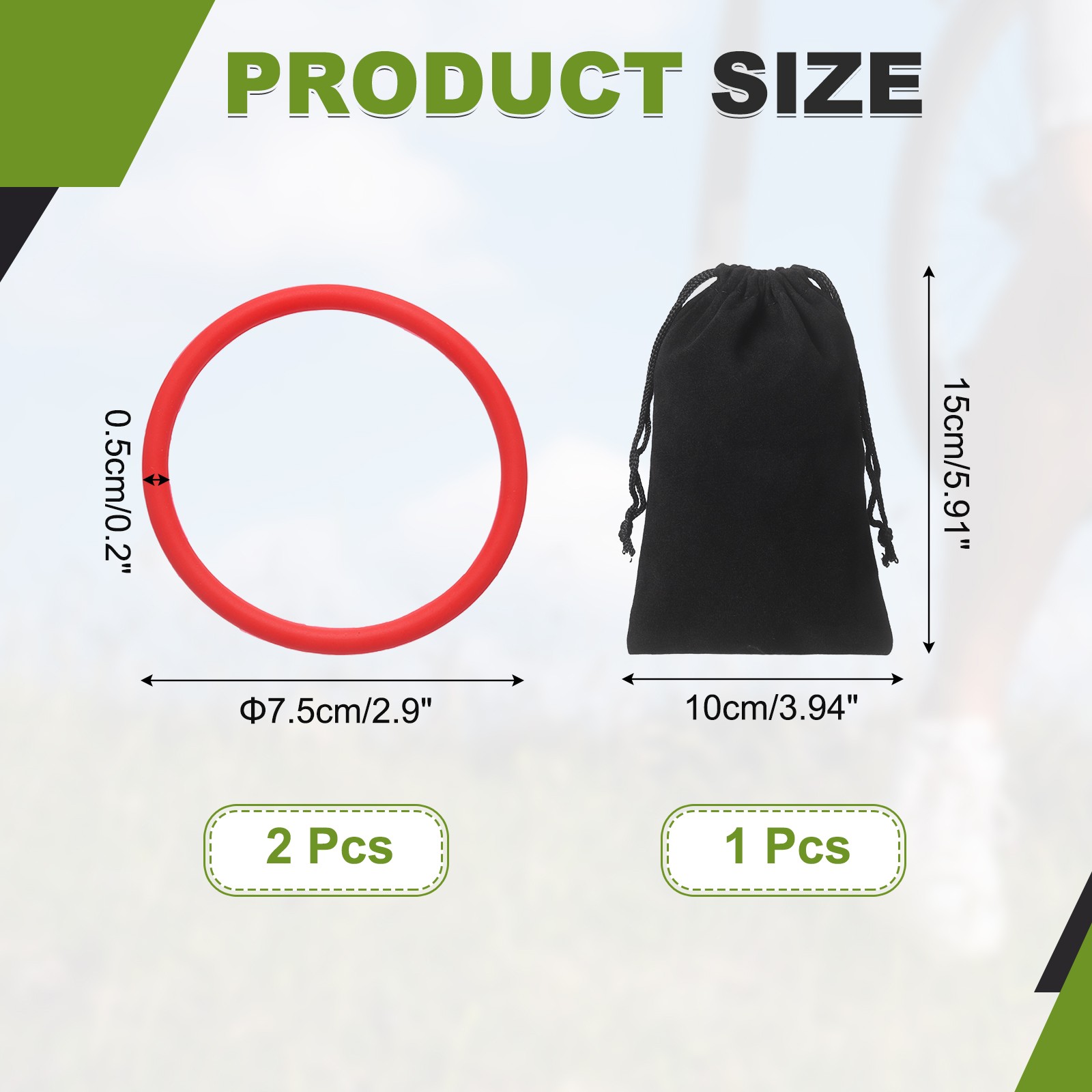 Patellar Tendon Support Strap with Storage Bag, Red & 1 Set