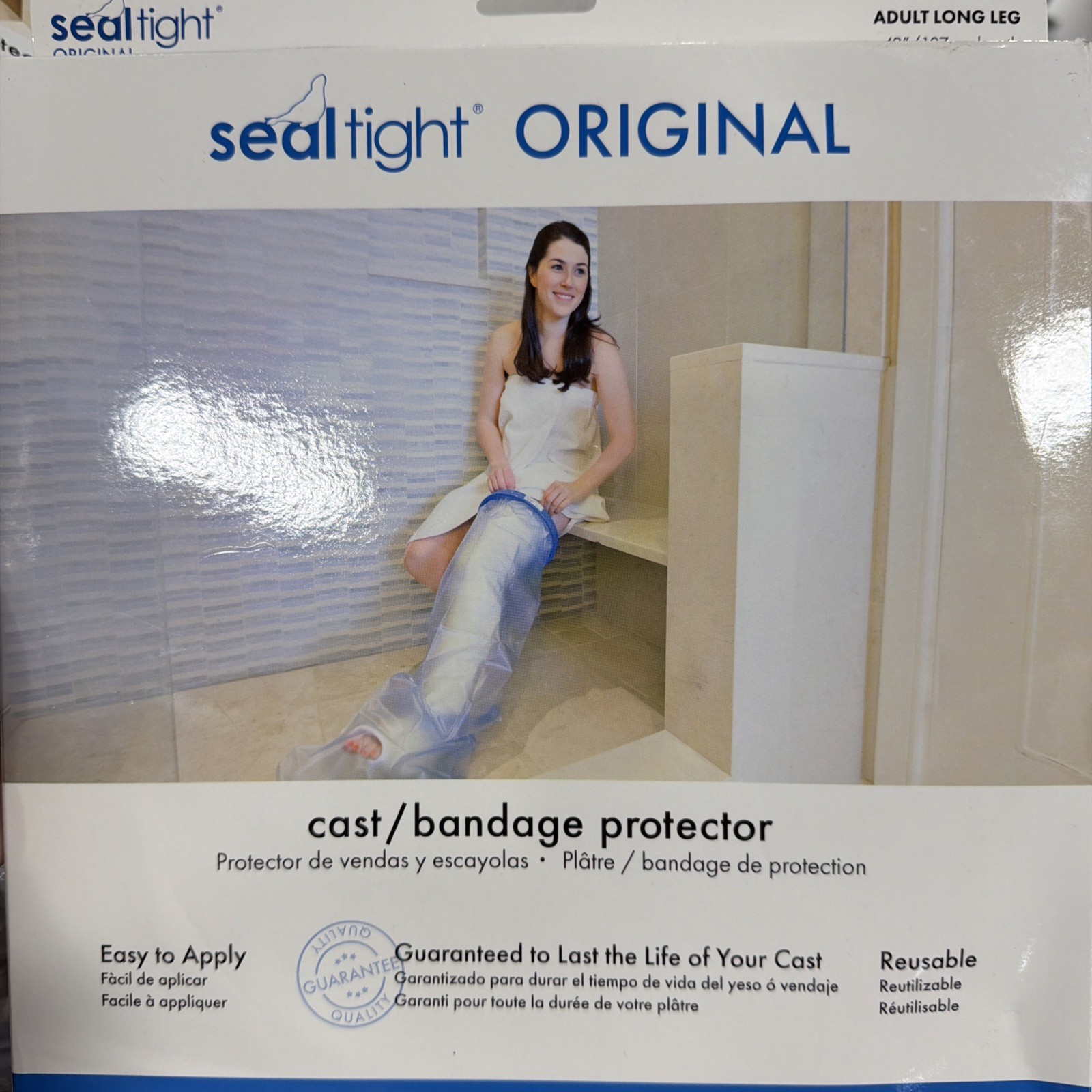 Seal-Tight Original Cast & Bandage Protector Adult Long Leg 20104 NEW Tattoo