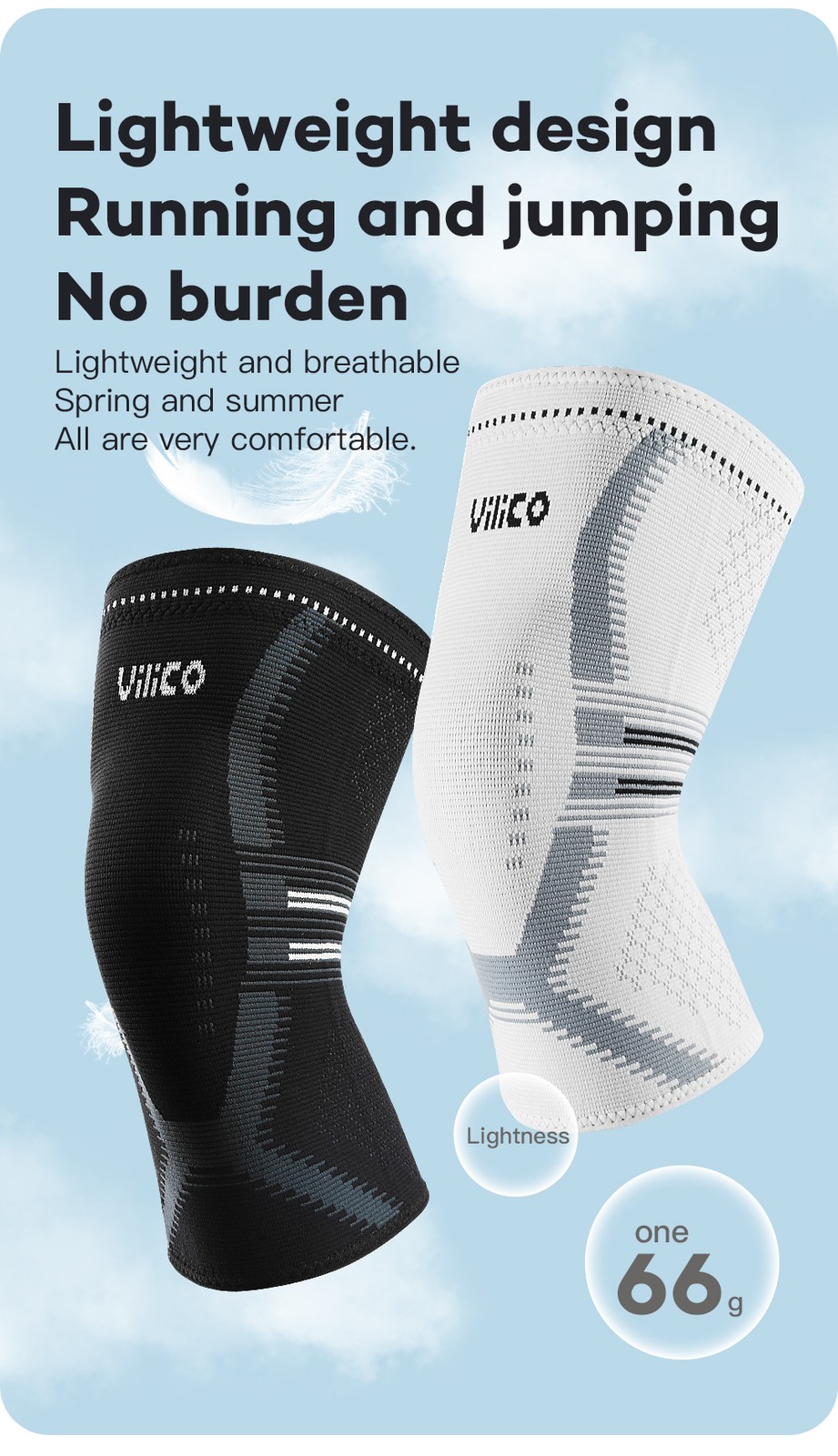 Knee Sleeve Compression Brace Support For Sport Gym Joint Pain Arthritis Relief