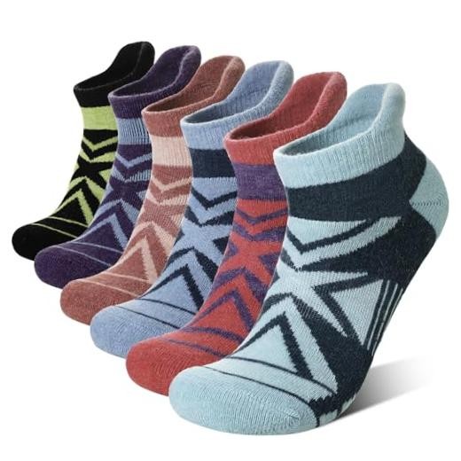 Merino Wool Ankle Running Socks Men Women Hiking Thick Large Mixed Color B