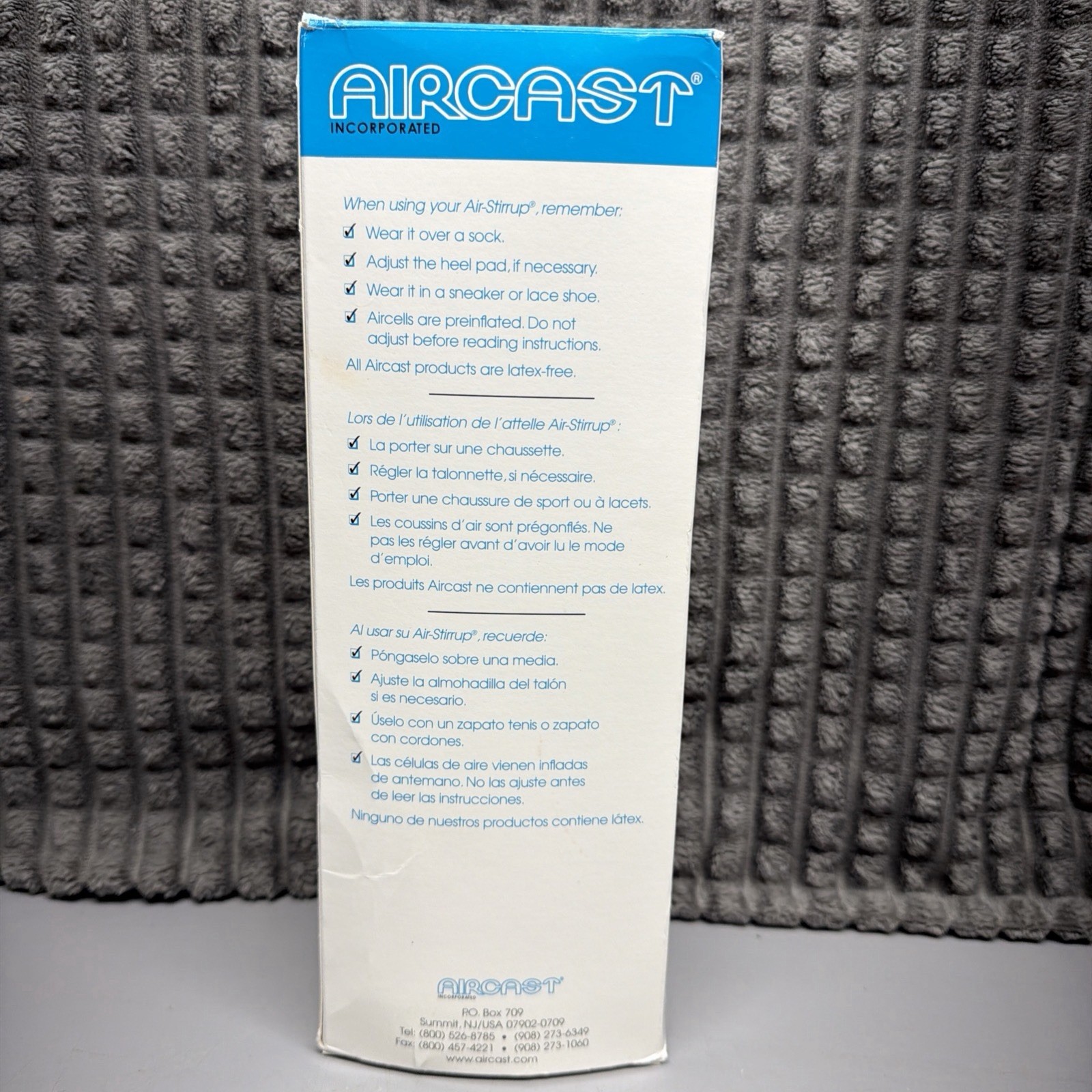 Aircast Air Stirrup 02AL Ankle Support Brace Standard Left Foot Large NIB