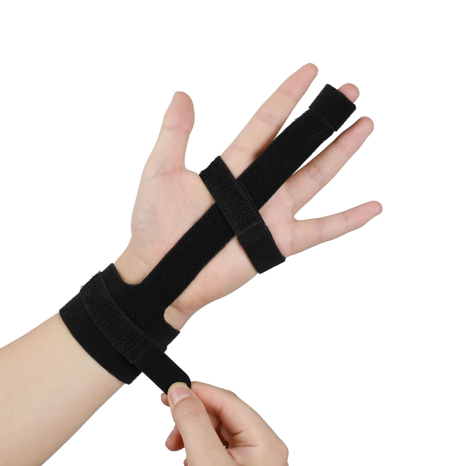 FBA Boutique Latest Improved Black Finger Guard With Steel Plate Finger Orthosis