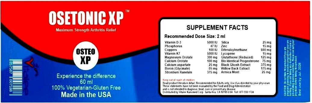 Osetonic XP -Arthritis & Back Pain Relief Family Pack (3 bottles 60 ml)